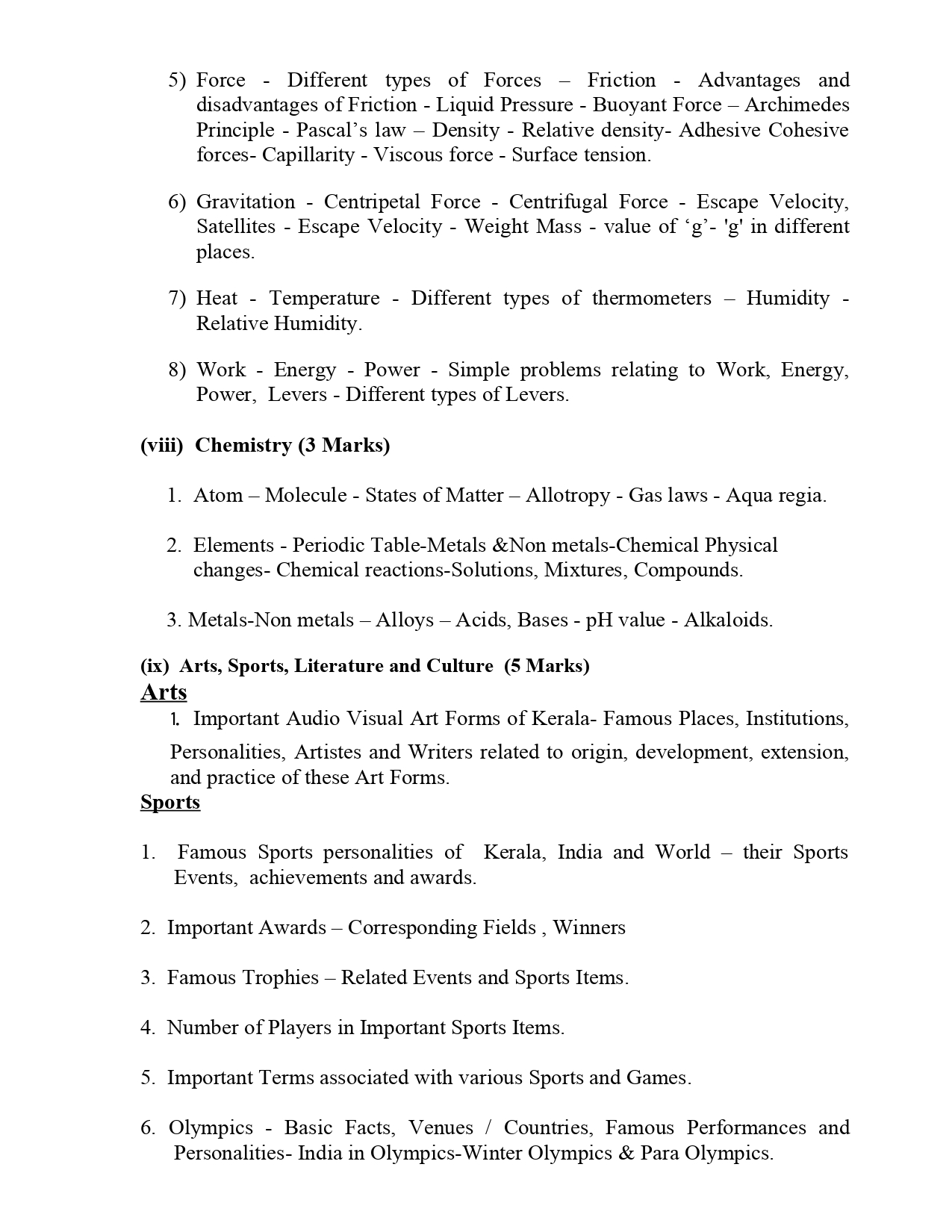 PSC Computer Programmer Syllabus